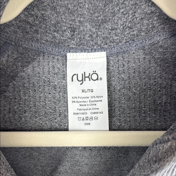 Ryka Gray Zip Up Fitted Sweater with Athletic Design Size XL - Picture 3 of 9